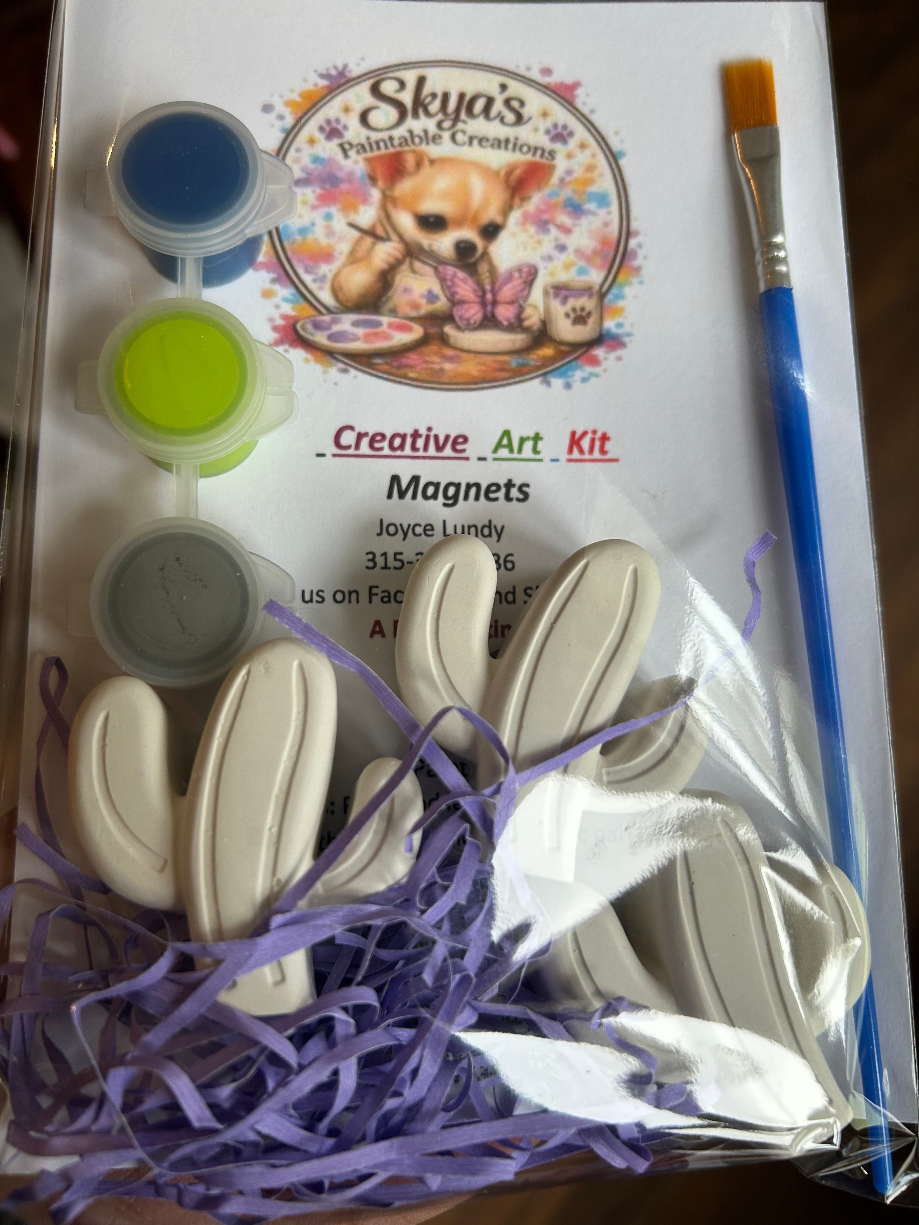 Cactus Figurine Paint craft Kit (Magnet