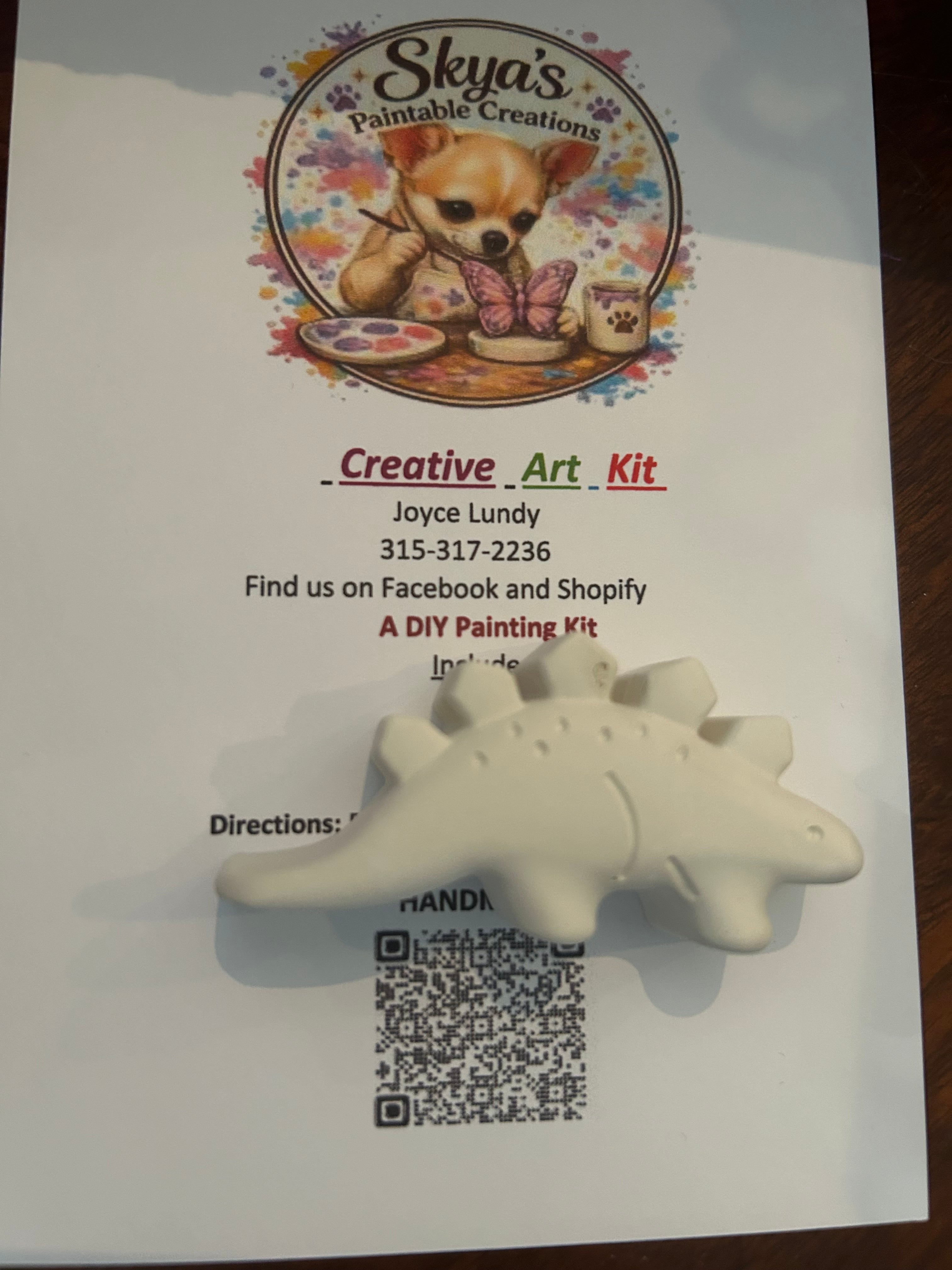 3 Piece Dinosaur Figurine Craft Kit